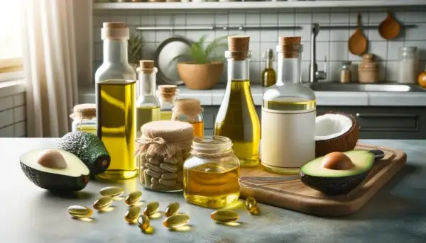 A kitchen with foods promoting longevity